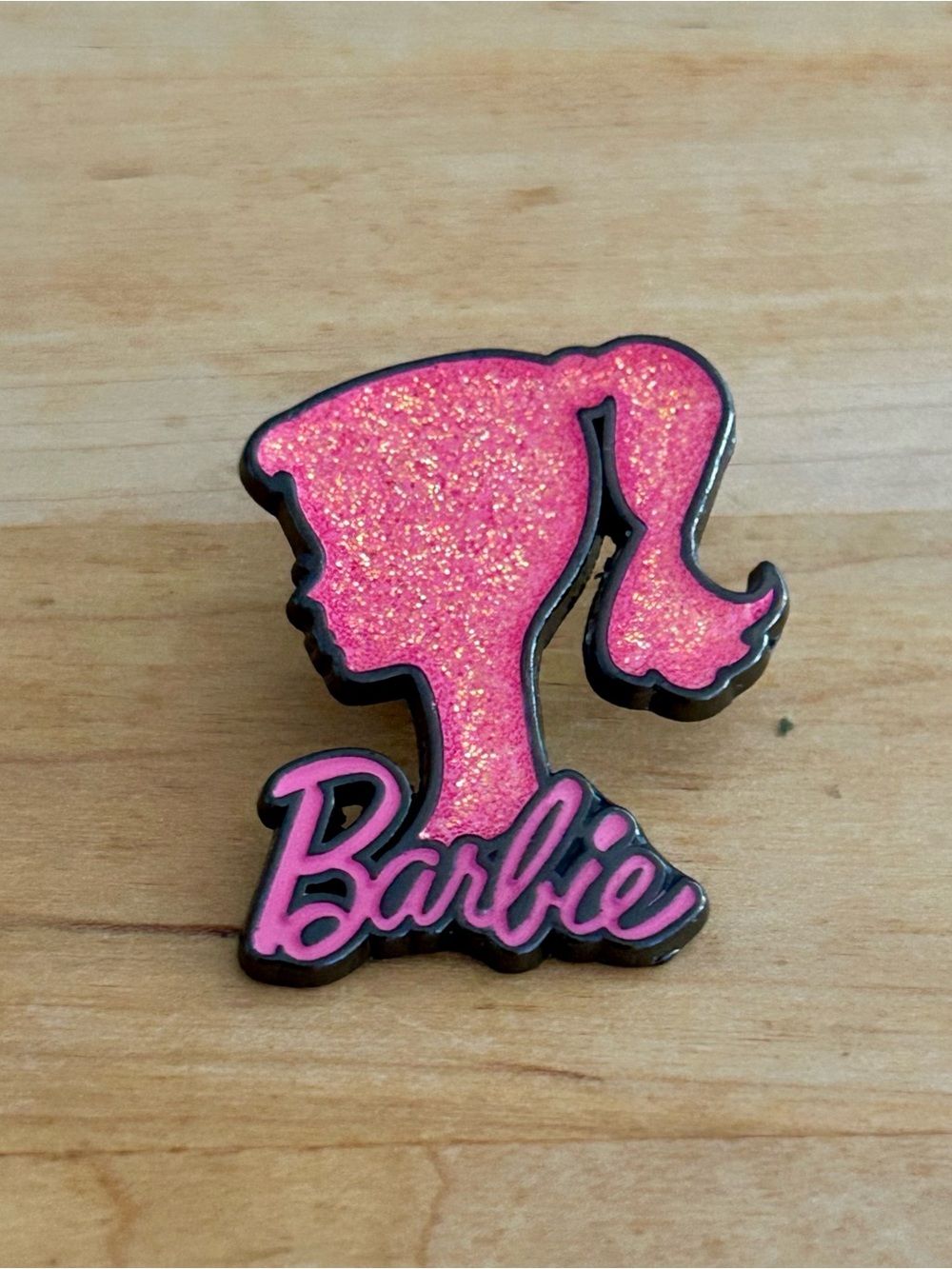 Neon Tuesday Barbie Name Silhouette Pin